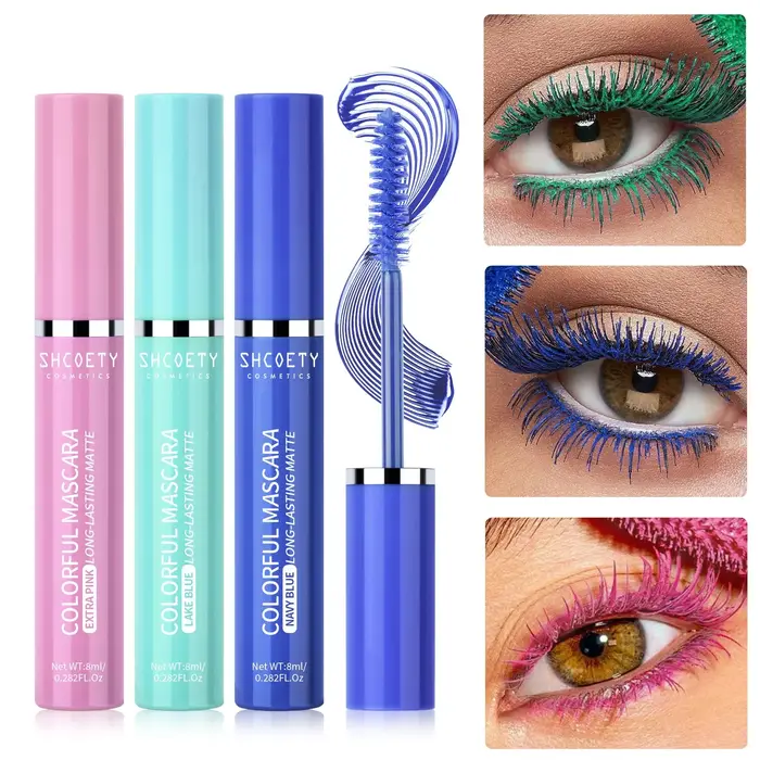 Mascara de couleur rouge vin