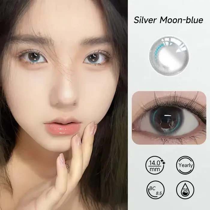 2PCS/PAIRE Blue Moon Lentilles De Contact Couleur Naturelle Yeux