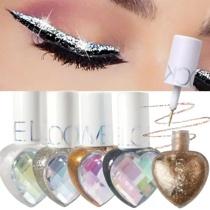 Eyeliner fin scintillant