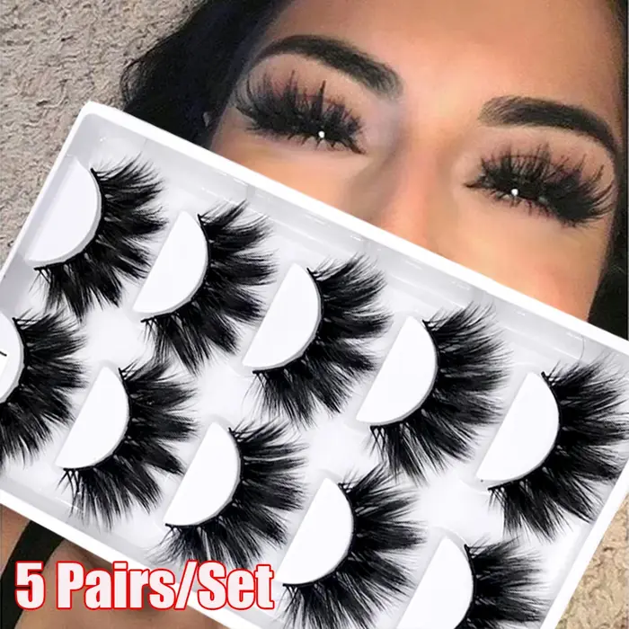 Faux cils en poils de vison naturels faits à la main