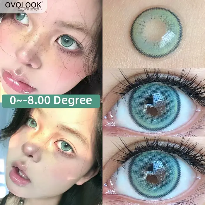 1 paire de lentilles de Contact colorées pour les yeux bleu élèves myopie