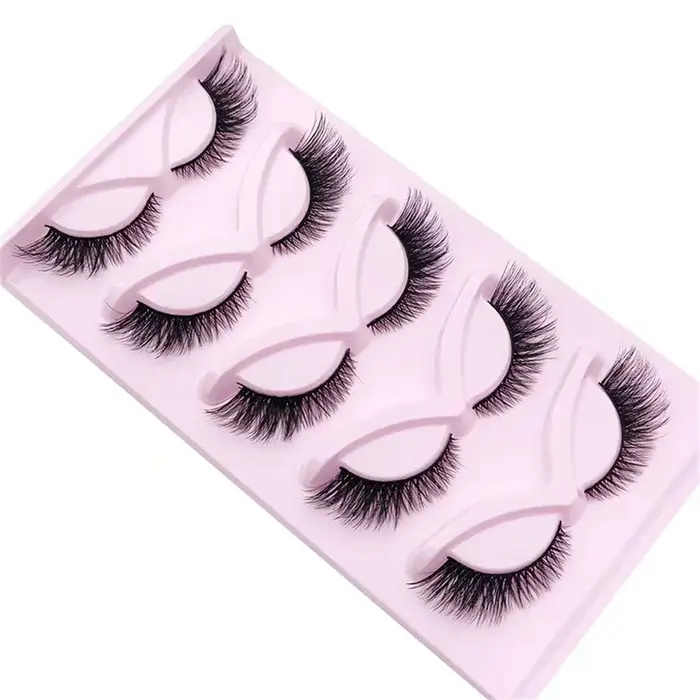 5 paires de cils œil de chat 21mm longs