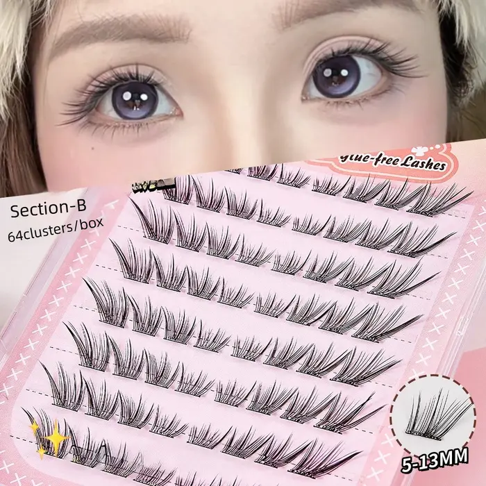 Faux cils auto-adhésifs sans colle