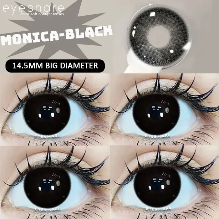 Lentilles noires de grand diamètre