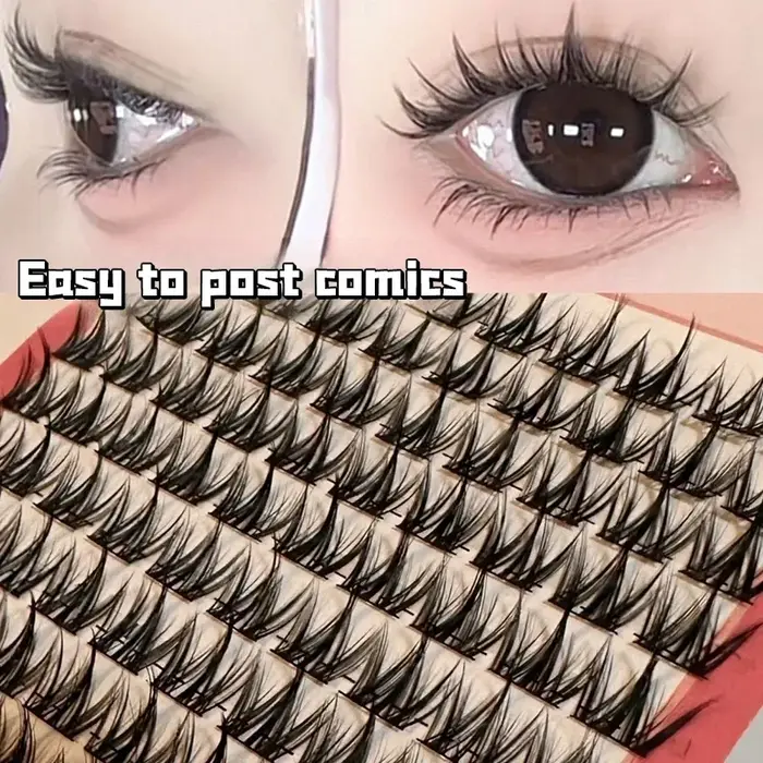 Faux-cils série chiot, grappes simples