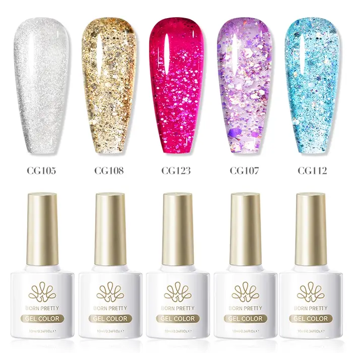 BORN PRETTY 5 pièces chat magnétique Gel pour les yeux vernis à ongles ensemble paillettes Ultra bri