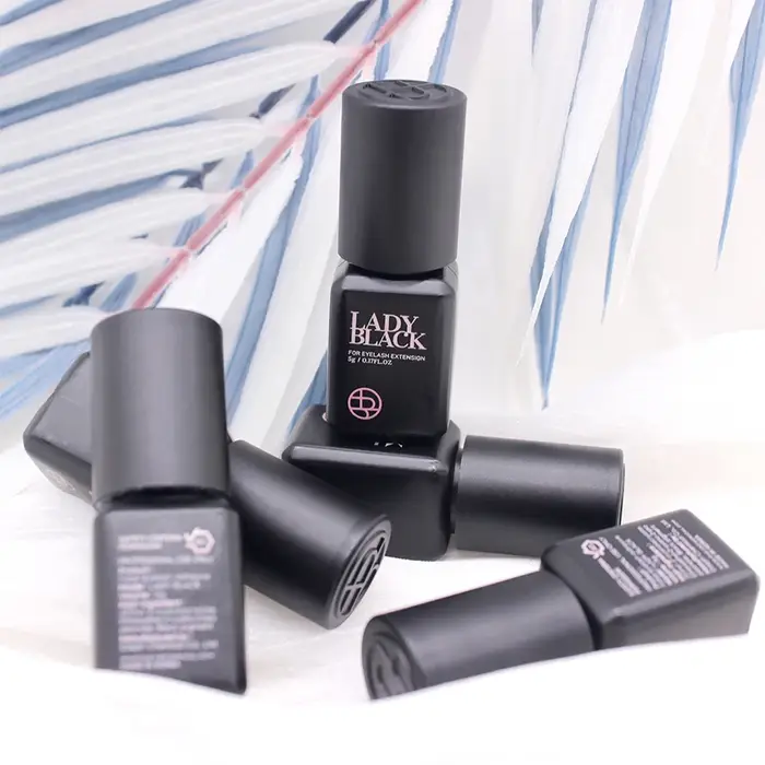 Colle noire originale pour Extension de cils, 10 bouteilles, avec sac Original, faible Irritation, 5
