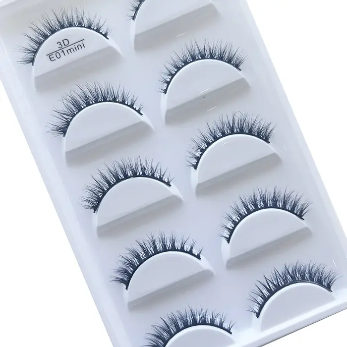 Nouveau 5 paires naturel 3D Faux Cils Maquillage vison