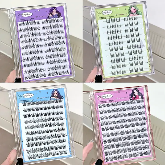 Gege bear Faux cils sans colle : la trilogie d'une personne paresseuse