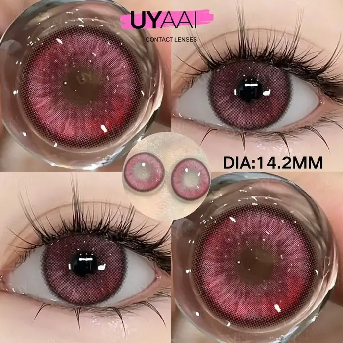 UYAAI lentille couleur des yeux coeur carré Halloween gradué
