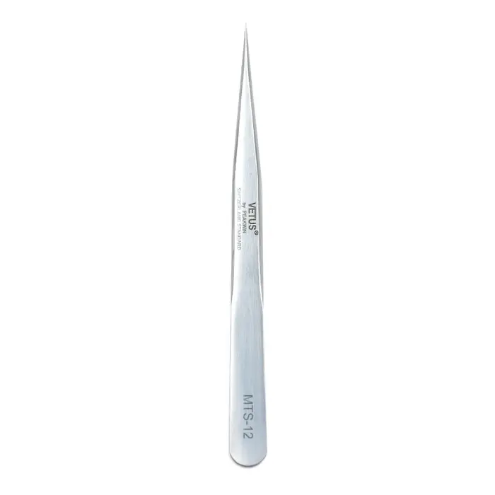 VETUS – pincettes argentées originales de la nouvelle série MTS pour Extensions de cils, pincettes E