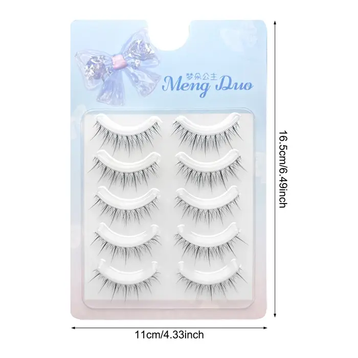 Faux cils en forme de U pour femmes, bande complète, noirs, pour agrandir vos yeux, outils de maquil