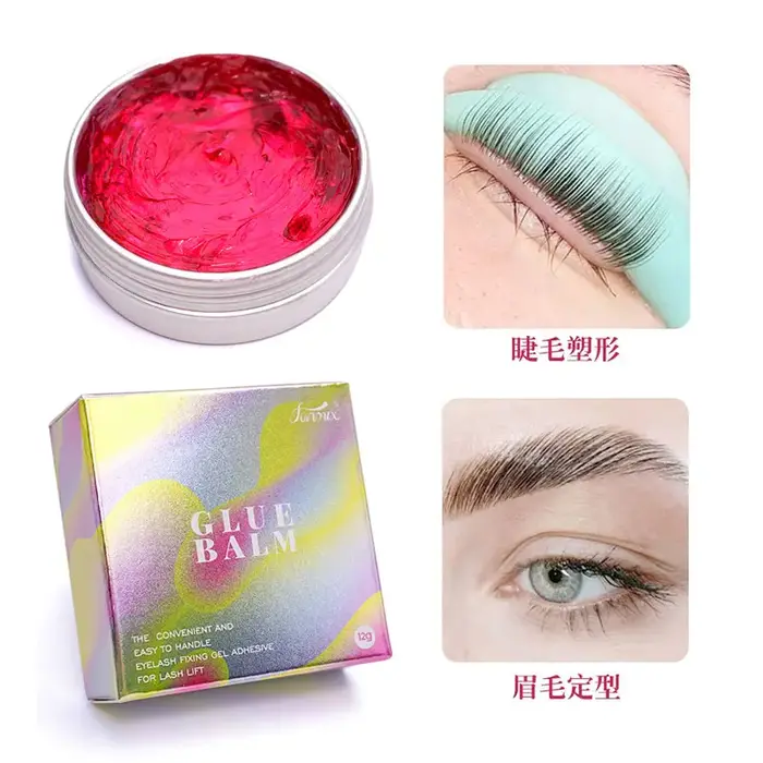 Baume à colle solide pour Lifting des cils, adhésif fort collant Non irritant, parfumé, outil de rep