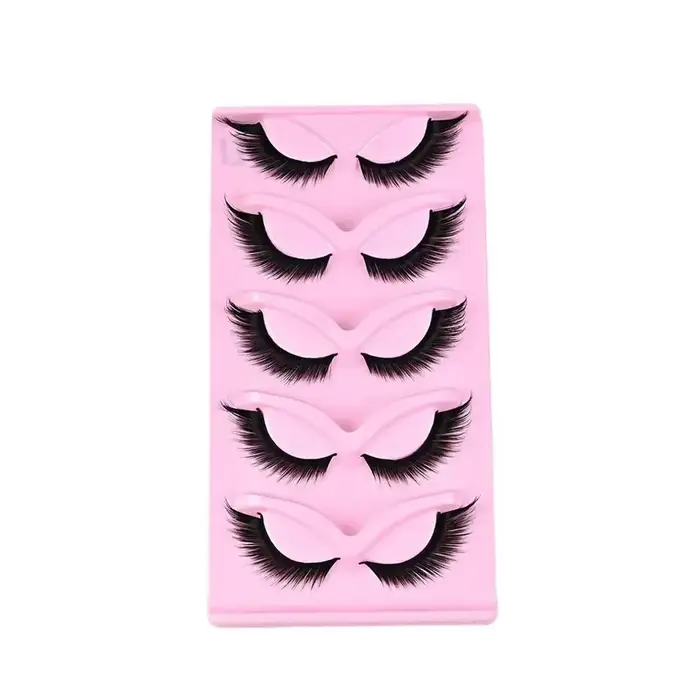 5 paires de faux cils, cils d'asage naturel
