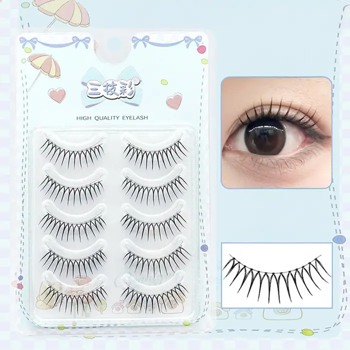 Faux cils en forme de U pour femmes