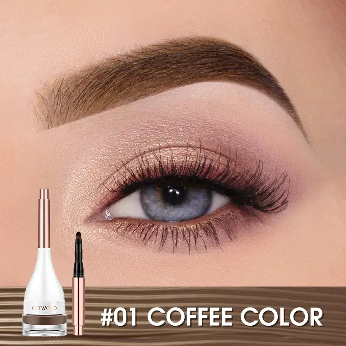 O.TWO.O pommade à sourcils Mascara à sourcils naturel imperméable longue durée Texture crémeuse 4 co