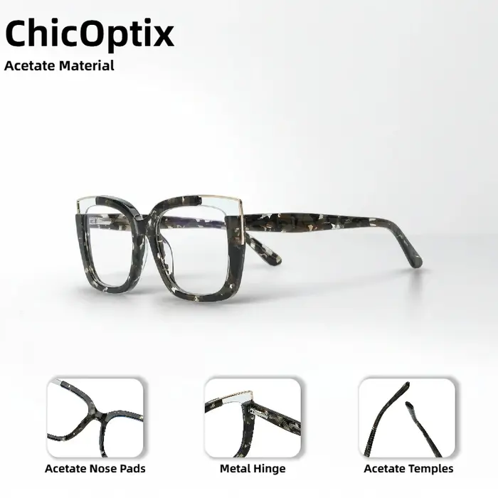 Lunettes œil de chat surdimensionnées rétro pour femmes de luxe