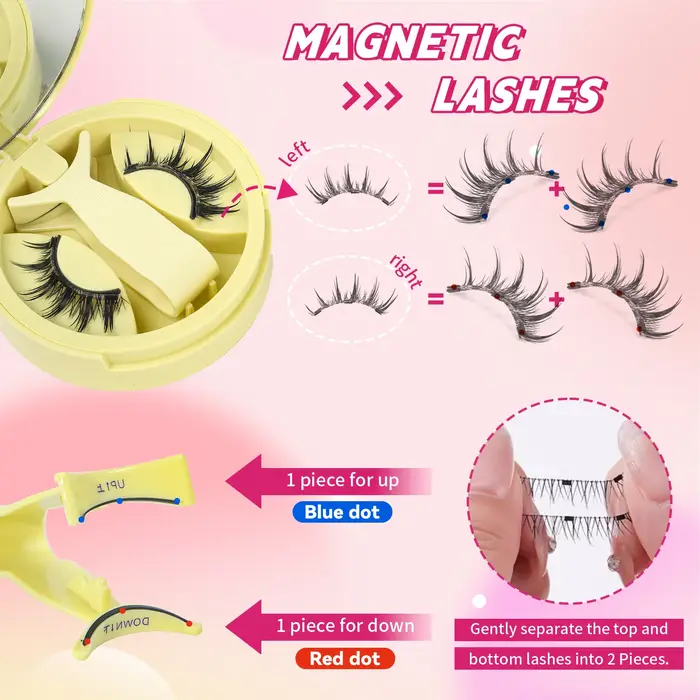 1 paire de cils magnétiques