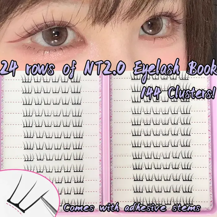 K-pop 2.0 Style faux cils auto-adhésifs aucune colle nécessaire pratique facile à porter à la mode parfait pour le maquillage des yeux de fête quotidienne