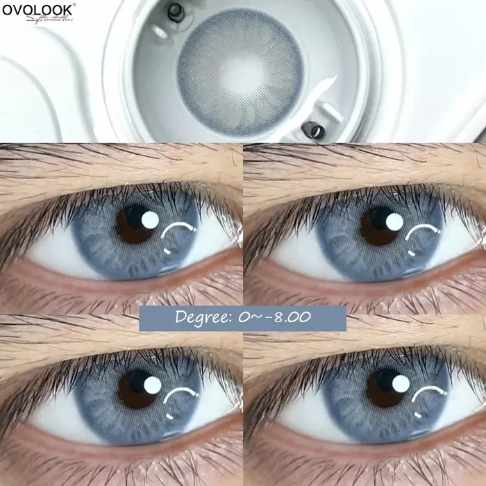 1 paire de lentilles bleues et vertes