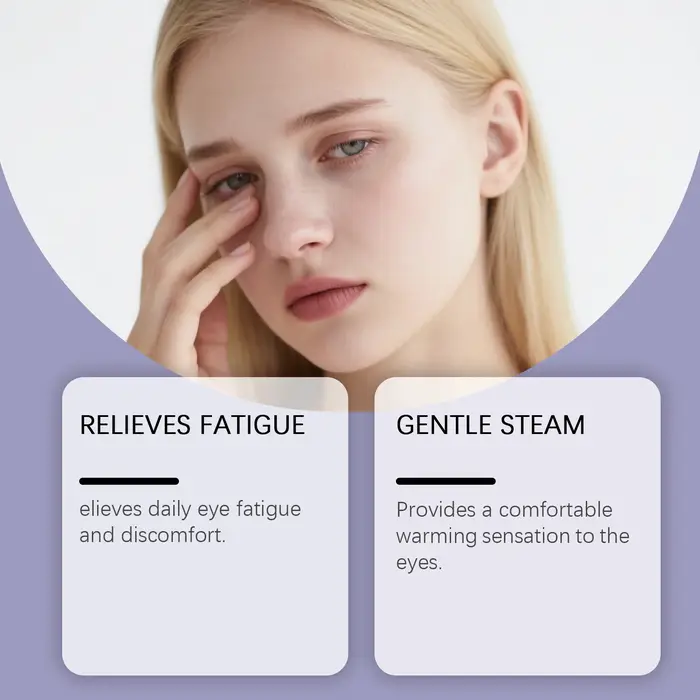 Masque oculaire à vapeur Eelhoe, soin apaisant pour les yeux, soulage la fatigue, la sécheresse et l'inconfort oculaire, réduit le gonflement des yeux, patch oculaire portable.