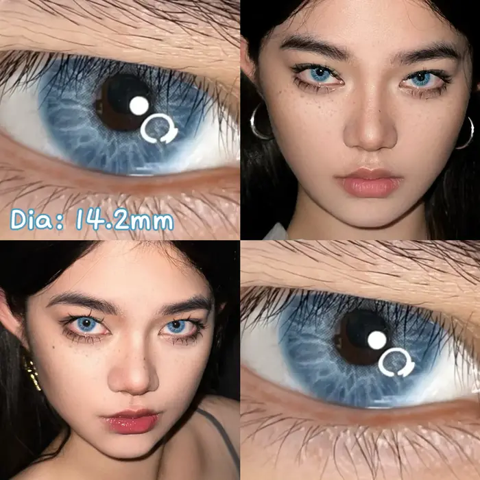 OVOLOOK 1 paire (2 pièces) grandes lentilles noires pour les yeux lentilles de Contact de couleur bleu vert pour les yeux marron beauté élèves maquillage lentilles pour les yeux