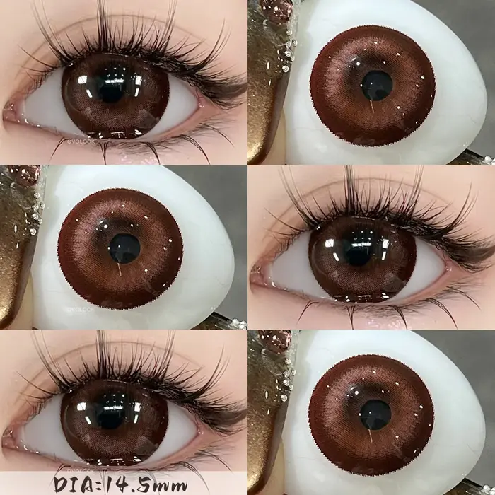 OVOLOOK - 1 paire (2 pièces) de lentilles de contact colorées intelligentes effet agrandissement des yeux