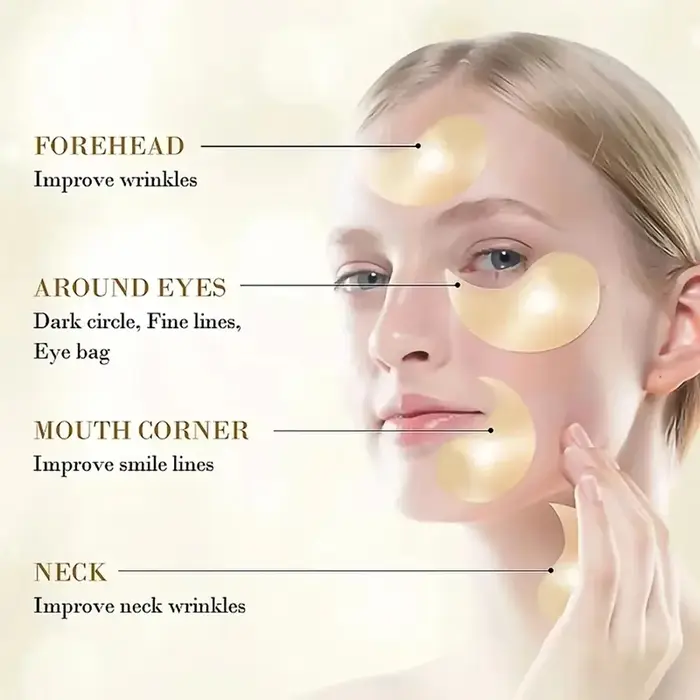 Masque pour les yeux réparateur à l'acide hyaluronique doré