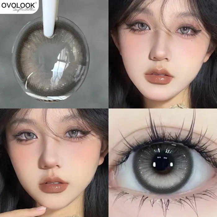 2pcs/paire Cosplay lentilles de Contact de couleur rouge pour les yeux mode