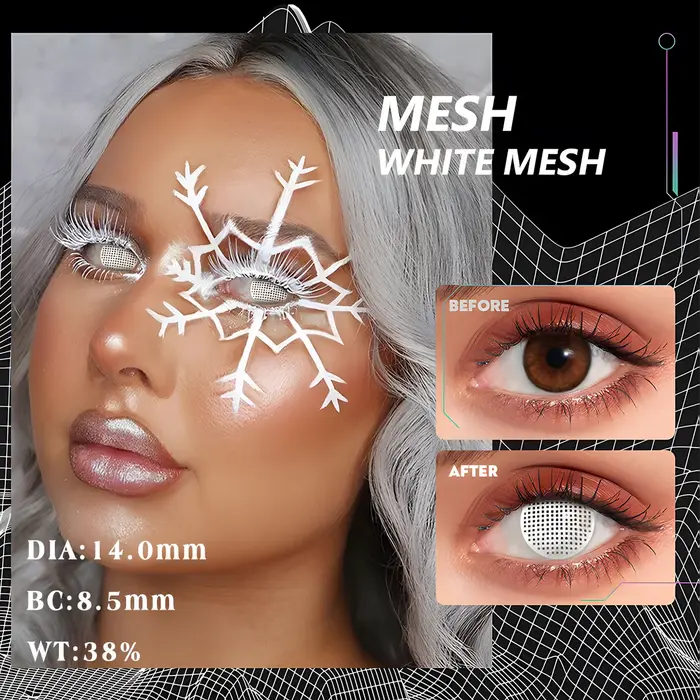VISUASHOW Blink Block Lentilles de contact colorées pour cosplay anime