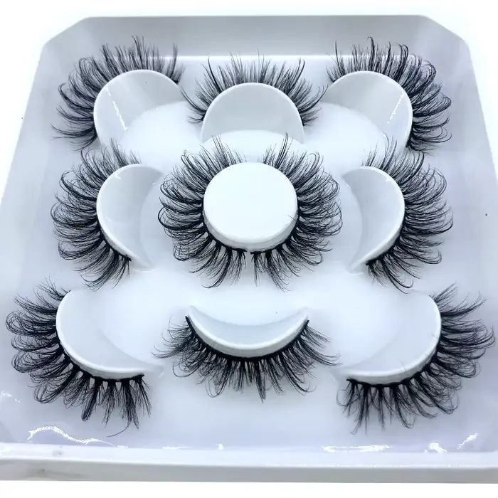 Nouveau 5 paires 8-25mm naturel 3D faux cils faux cils kit de maquillage vison cils extension vison