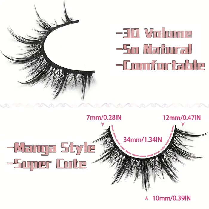 Faux cils d'aspect naturel