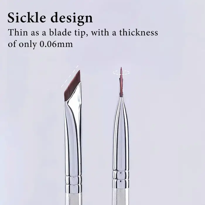 1/2/3 Pinceaux professionnels ultra-fins angulaires pour eye-liner, pinceaux plats à angle fin pour le contour des sourcils, pinceaux de précision pour le maquillage du visage, outils de maquillage