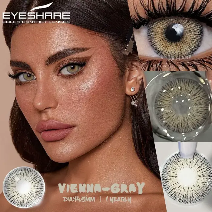 EYESHARE Lentilles de contact de couleur pour les yeux 1 paire de contacts oculaires bleus Marron