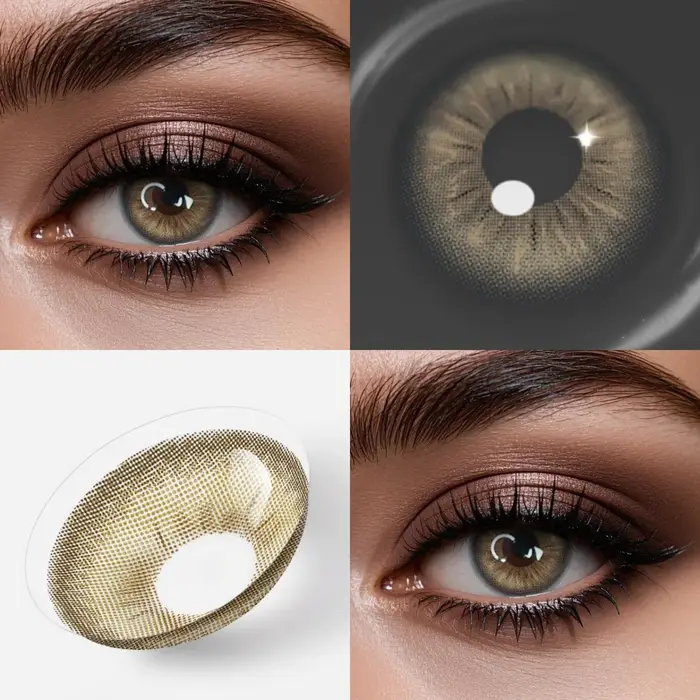 Lalens 1 paire de lentilles de contact colorées marron et noires pour les yeux