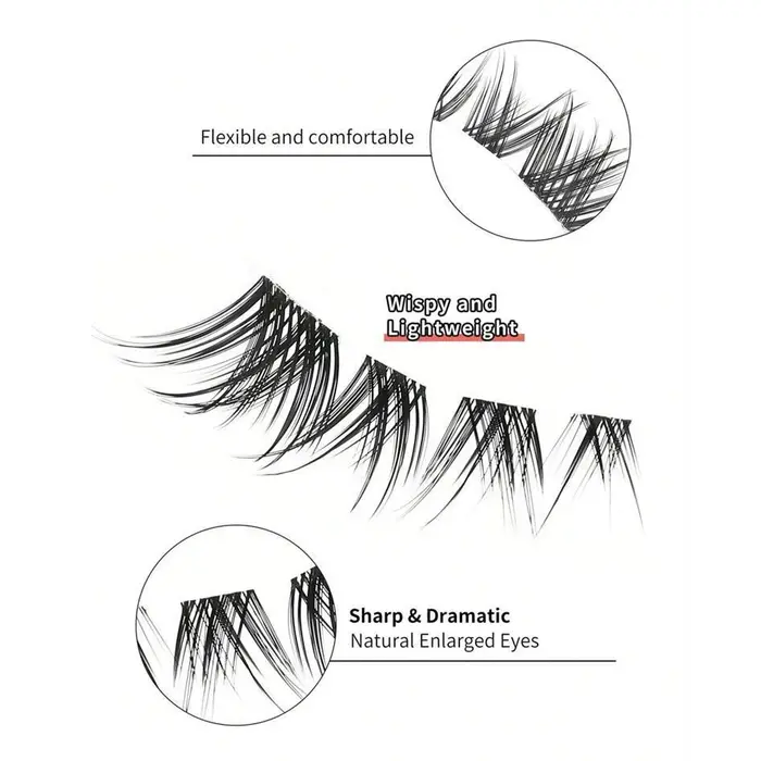 5 paires : faux cils naturels