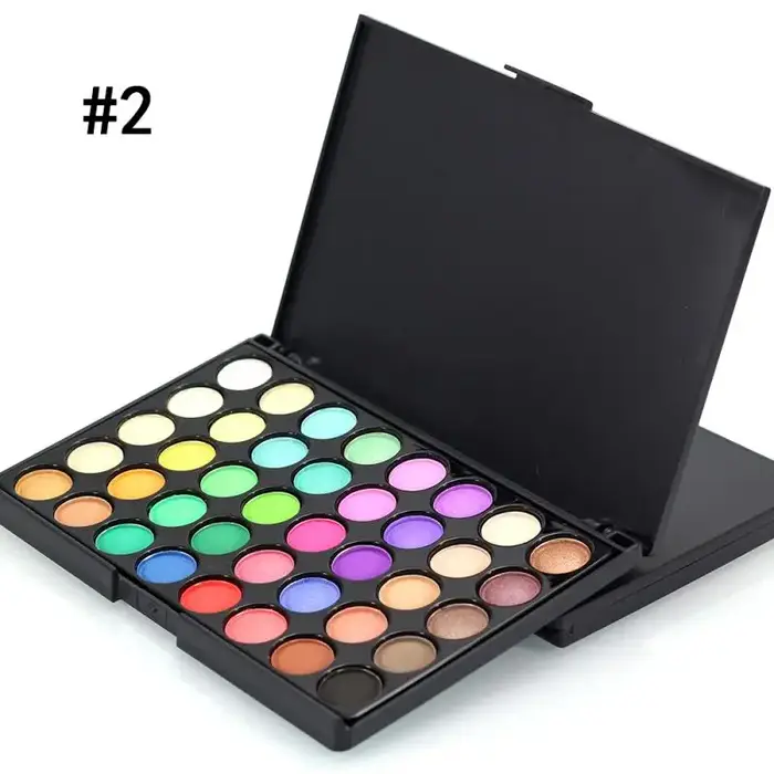 Palette de fards à paupières ultimes, 40 couleurs, finitions mates et scintillantes, tons terre, Kit