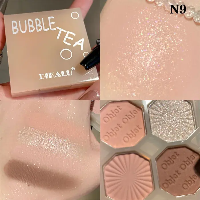 DIKALU Palette de fards à paupières 4 couleurs Punk Smokey Matte Glitter, Palette de maquillage scin