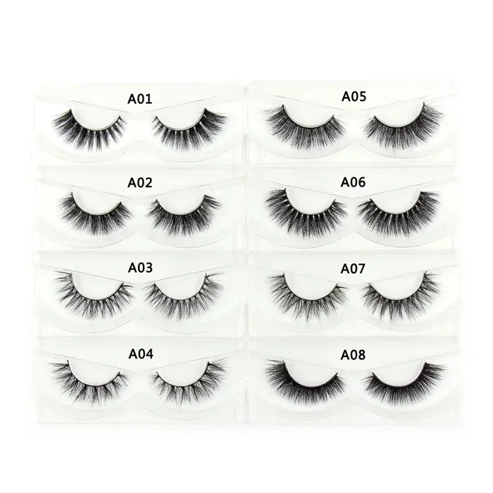 Faux cils de vison 3D avec escalade, faits à la main, bande complète, maquillage, moelleux, sans boî