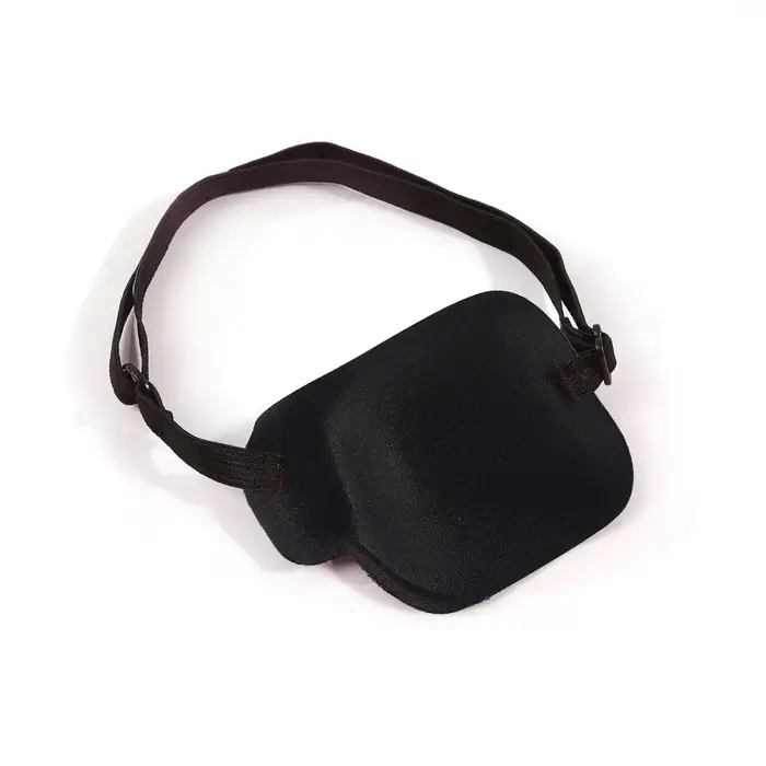 Patch oculaire noir à rainure en mousse 3D réglable, 1 pièce, pour les yeux paresseux, usage médical