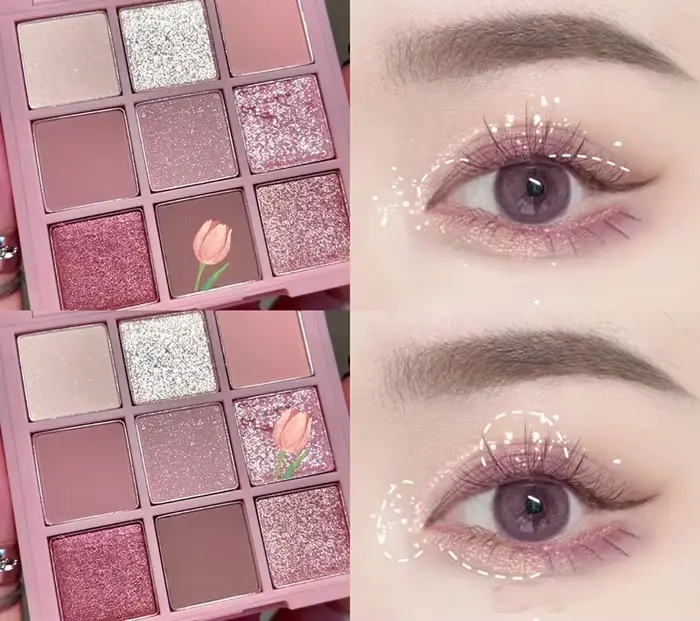 Nouveau Fumée Rose 9 couleurs fard à paupières Palette nacré mat terre couleur ombre