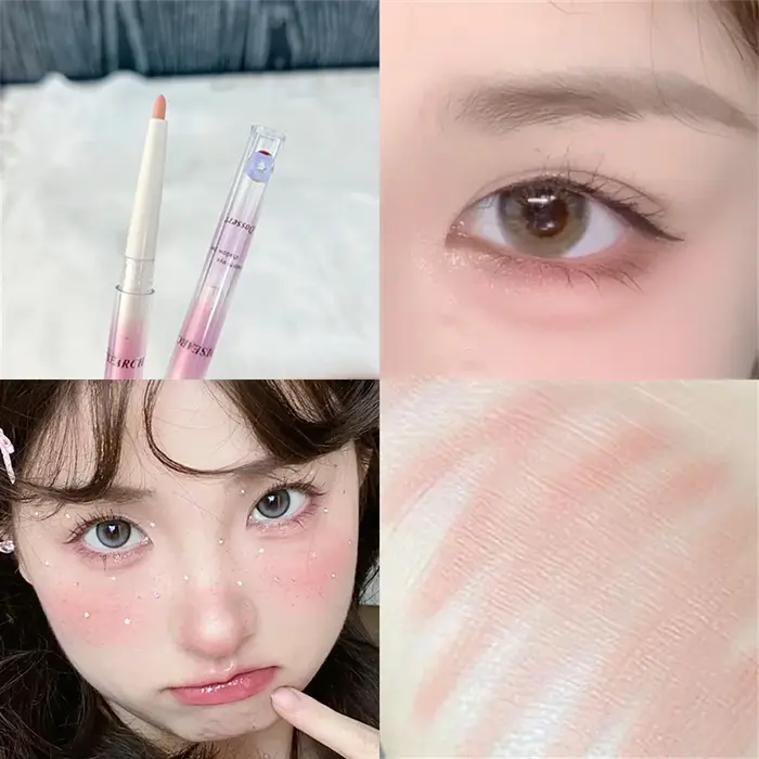 Crayon Aegyo Sal Rose Nude pour le dessous des yeux, effet éclaircissant, stylo de maquillage pour le contour des yeux, surligneur pour paupières inférieures, cosmétique de contour