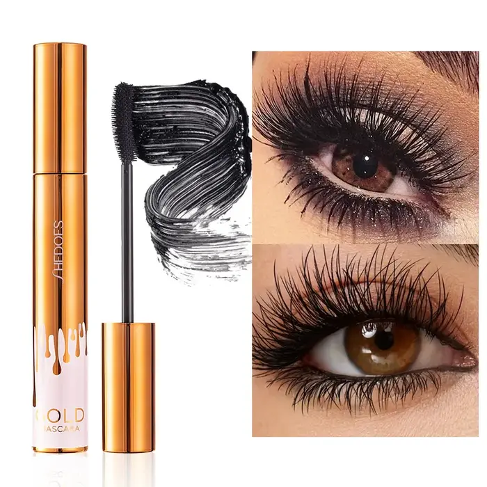 Mascara noir épais et bouclé