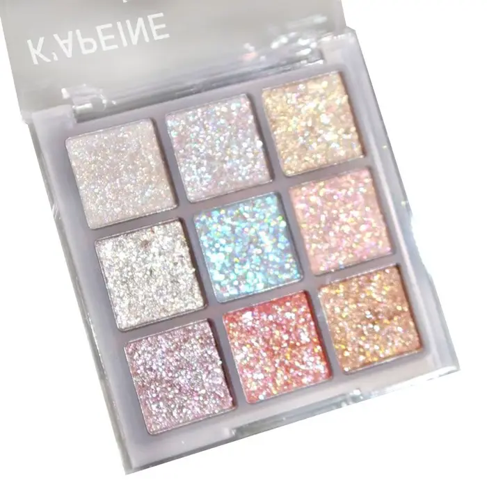 Palette de fards à paupières Rose 9 couleurs, imperméable, pailleté nacré, maquillage des yeux, bril