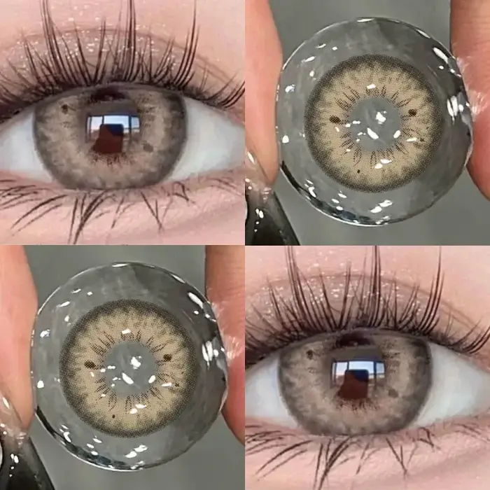 KSSEYE 1 paire de lentilles de Contact de couleur naturelle de mode pour les yeux élèves bruns