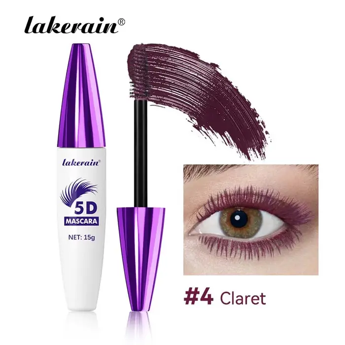 Mascara pour cils marron vin rouge 5D