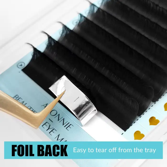 Abonnie Cils en cachemire Extensions de cils classiques Volume russe cils noirs mats