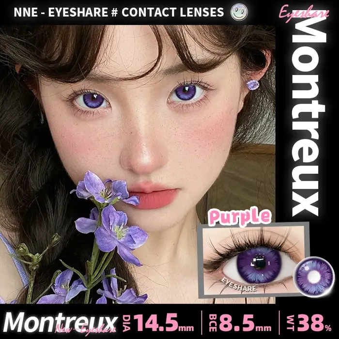 EYESHARE 1 paire de lentilles violettes pour les yeux