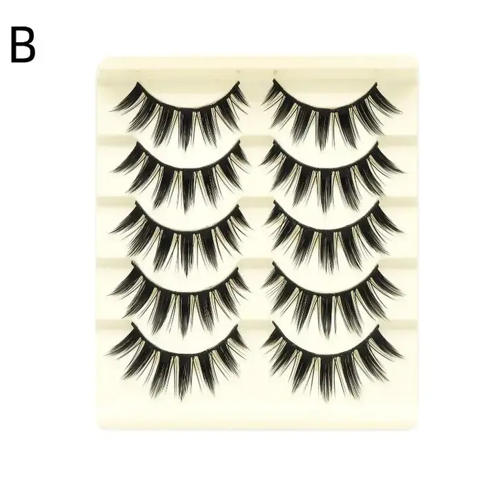 Nouvelles 5 paires de faux cils Manga pour cosplay