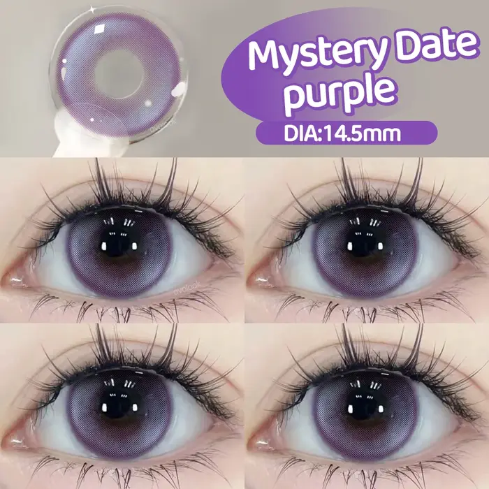 2PCS Myopie miles Lentilles De Contact Colorées Violet Halloween Lentille De Maquillage Mode Pupilles Grands Yeux